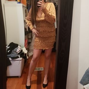 Cheetah fitted dress